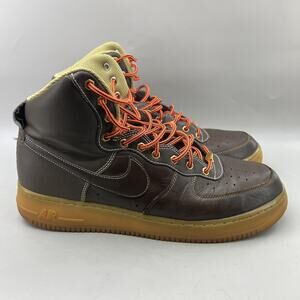 Nike Air Force 1 High 07 Work Boots Men Size 13 Brown Leather Comfort Sneakers